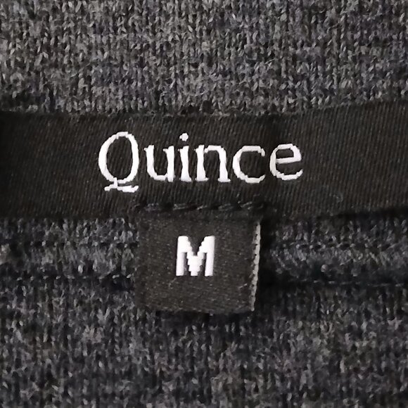 Quince Jacket M Organic Cotton Knit Blazer Open Front Gray - Picture 8 of 9